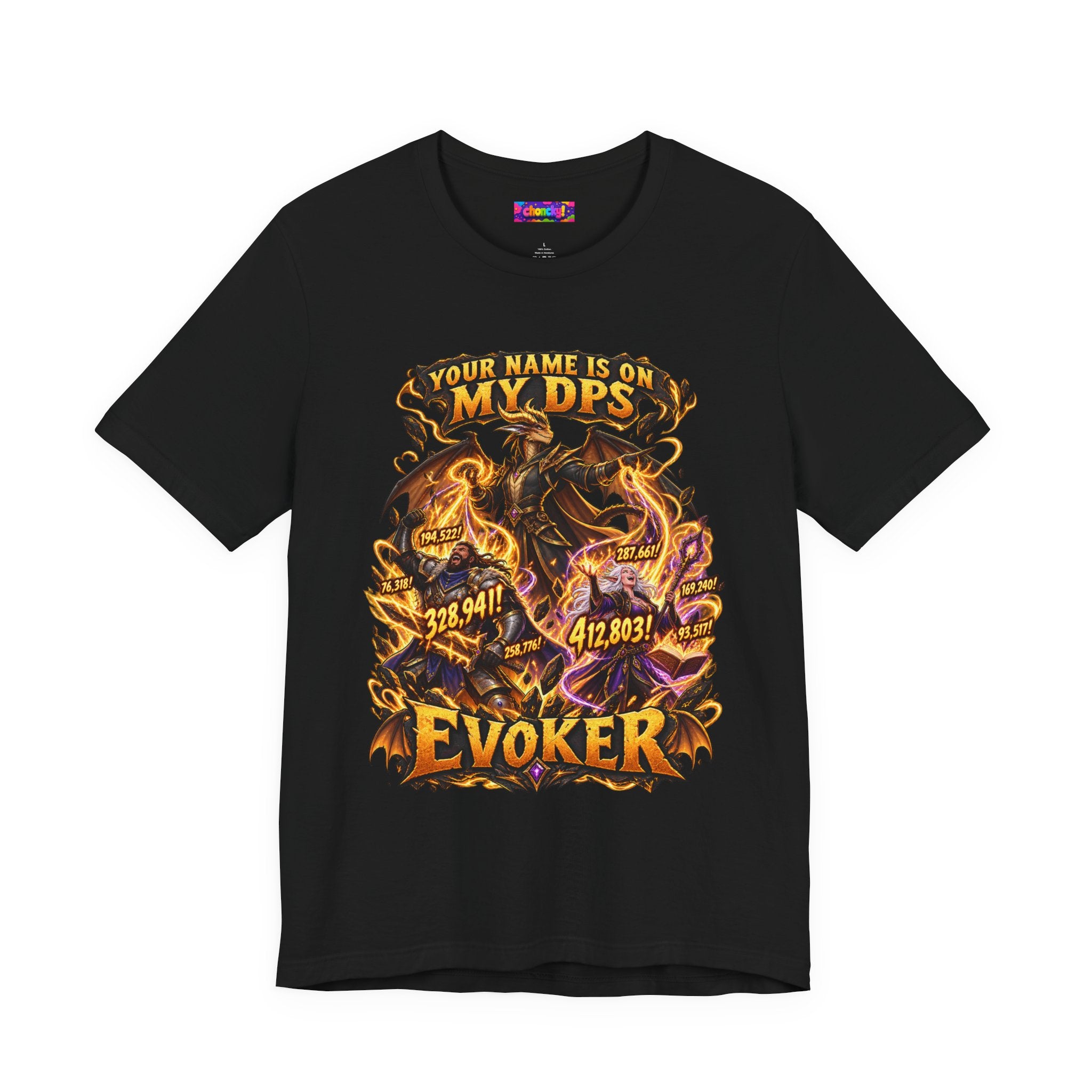 Your Name Is on My DPS Evoker graphic T-shirt product mockup