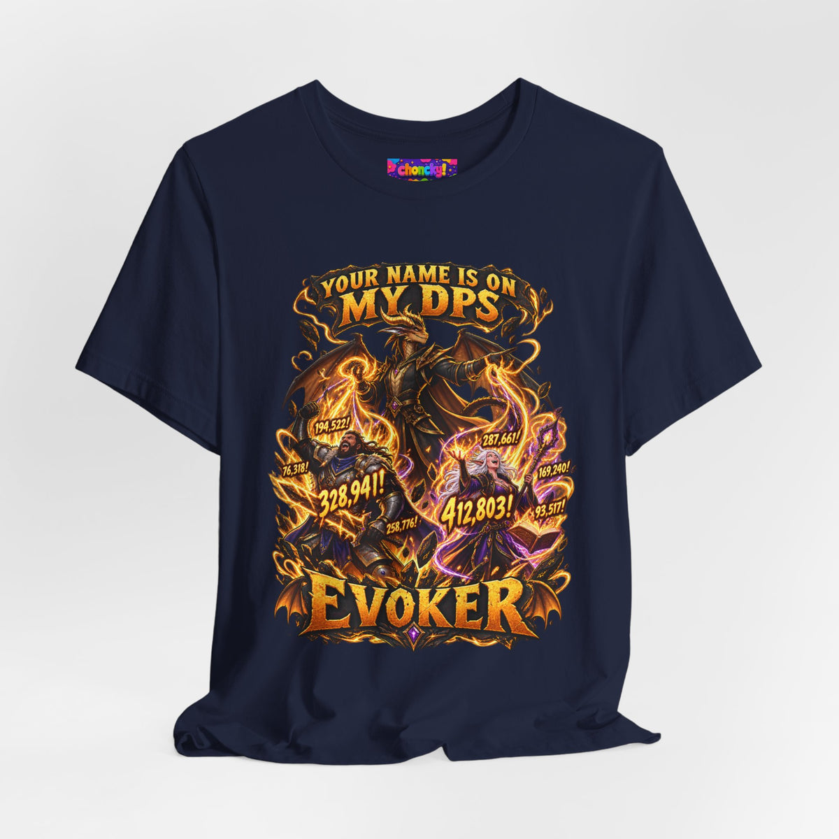 Your Name Is on My DPS Evoker graphic T-shirt product mockup