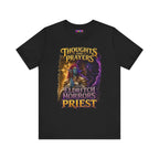 Thoughts, Prayers & Eldritch Horrors graphic T-shirt product mockup