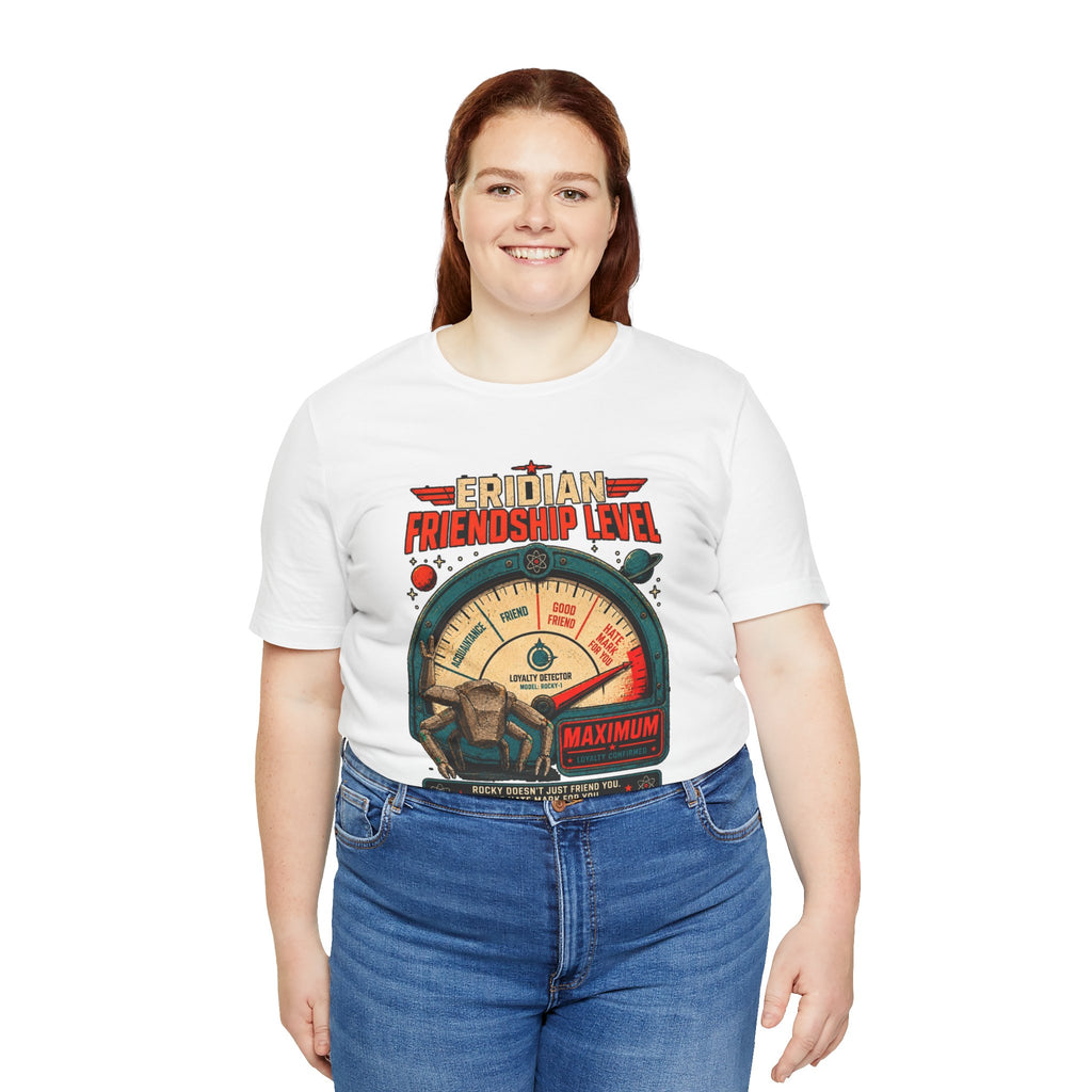 Eridian Friendship Level: Maximum graphic T-shirt product mockup
