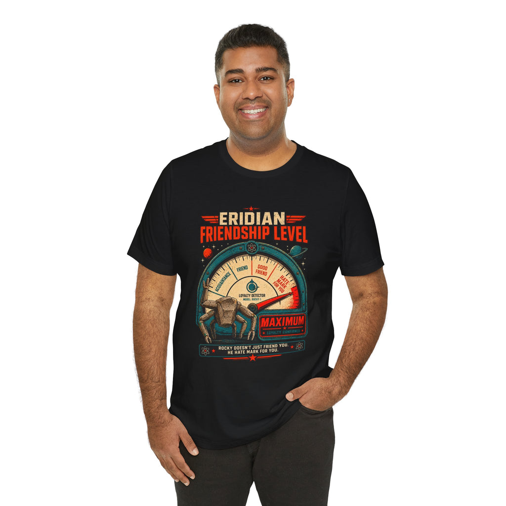 Eridian Friendship Level: Maximum graphic T-shirt product mockup