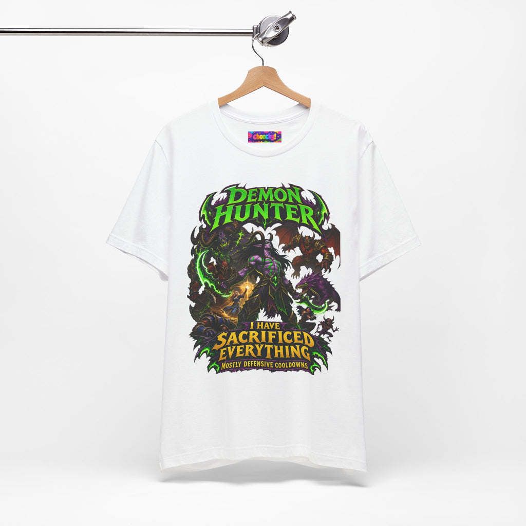 Sacrificed Everything Demon Hunter graphic T-shirt product mockup