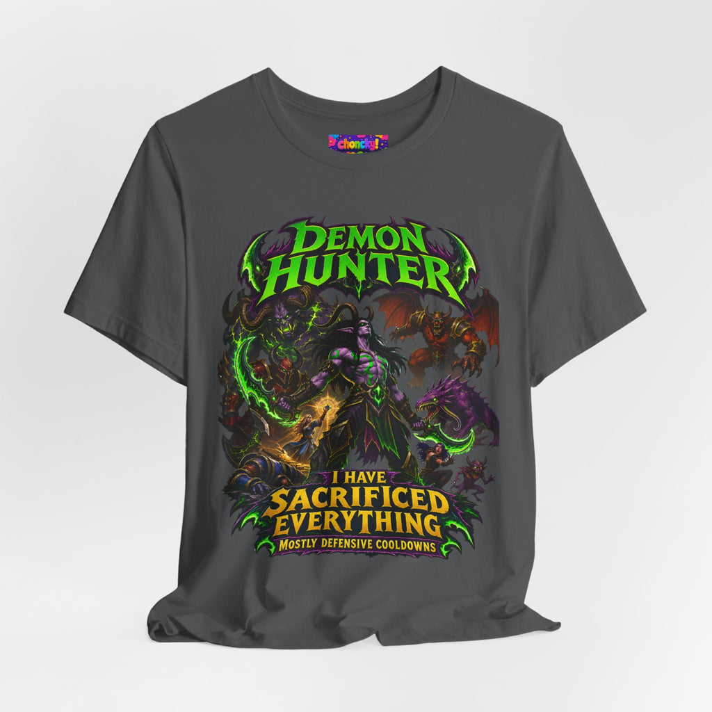 Sacrificed Everything Demon Hunter graphic T-shirt product mockup