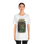They See Me Rollin’ Monk graphic T-shirt product mockup