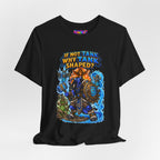 Tank Shaped Shaman graphic T-shirt product mockup