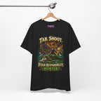 Feign Responsibility Hunter graphic T-shirt product mockup