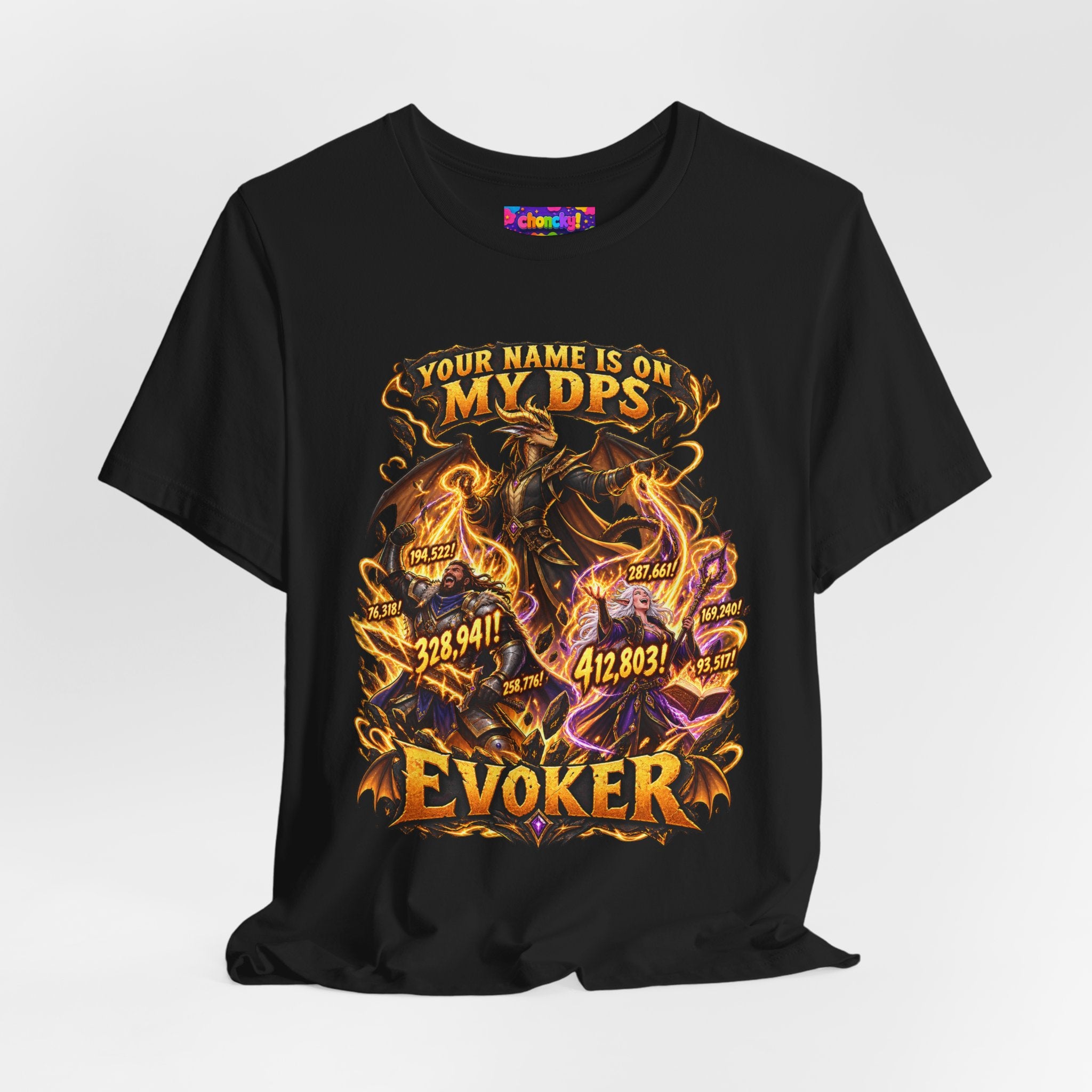 Your Name Is on My DPS Evoker graphic T-shirt product mockup