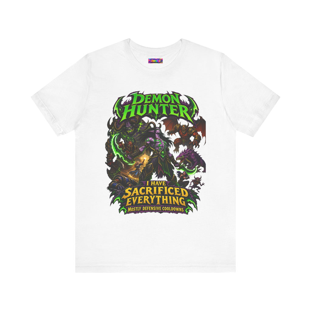 Sacrificed Everything Demon Hunter graphic T-shirt product mockup