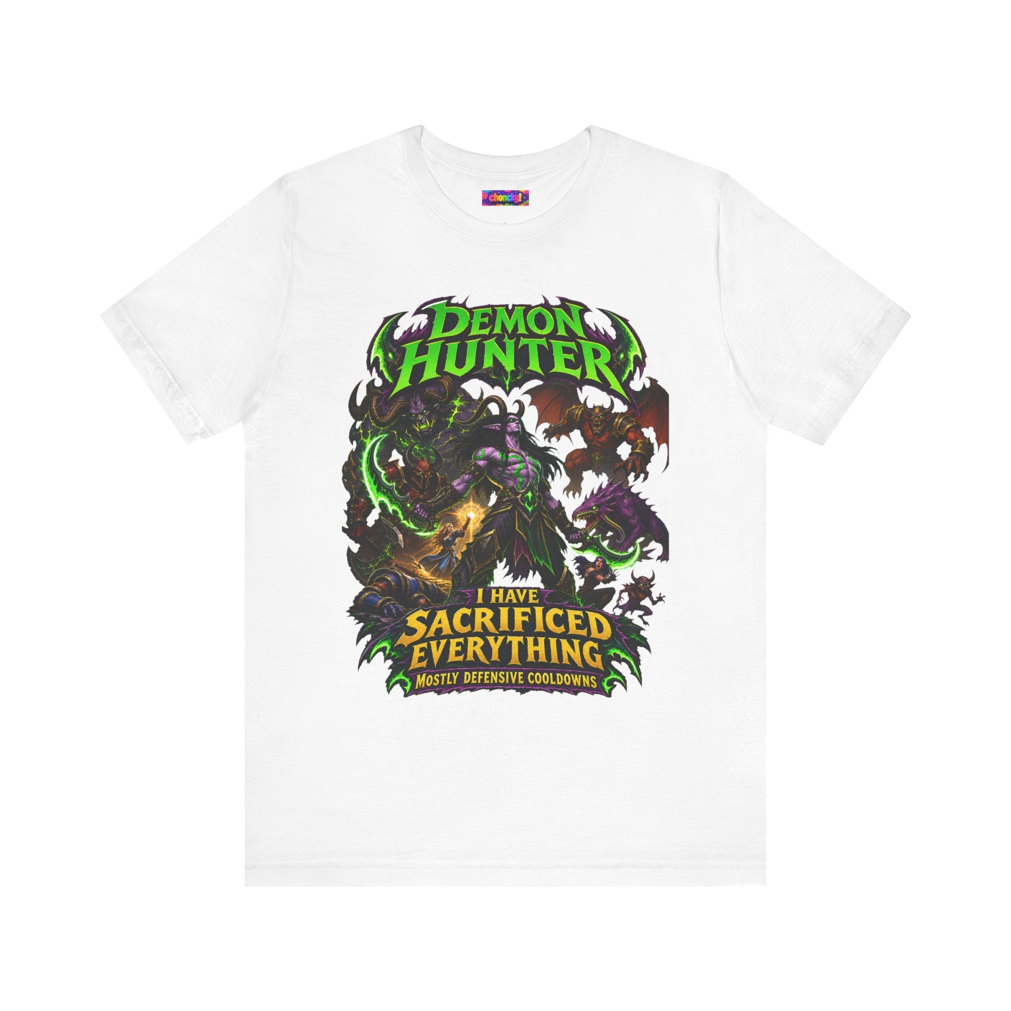 Sacrificed Everything Demon Hunter graphic T-shirt product mockup