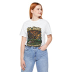 Feign Responsibility Hunter graphic T-shirt product mockup