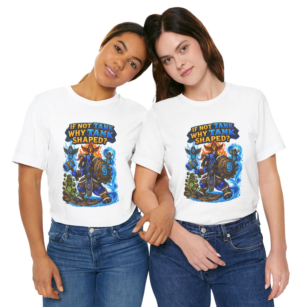 Tank Shaped Shaman graphic T-shirt product mockup