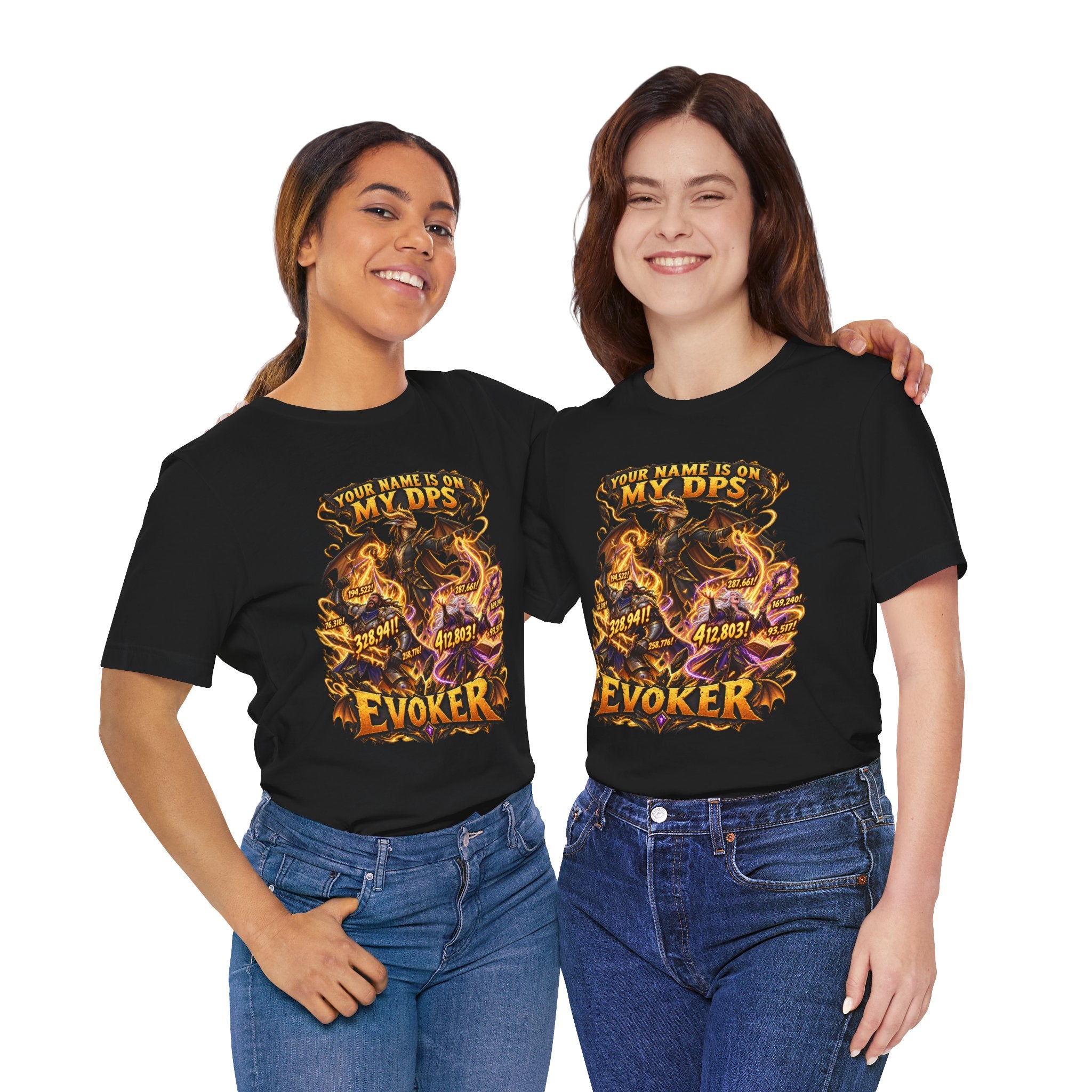 Your Name Is on My DPS Evoker graphic T-shirt product mockup