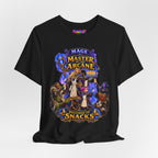Master of the Arcane: Provider of Snacks graphic T-shirt product mockup
