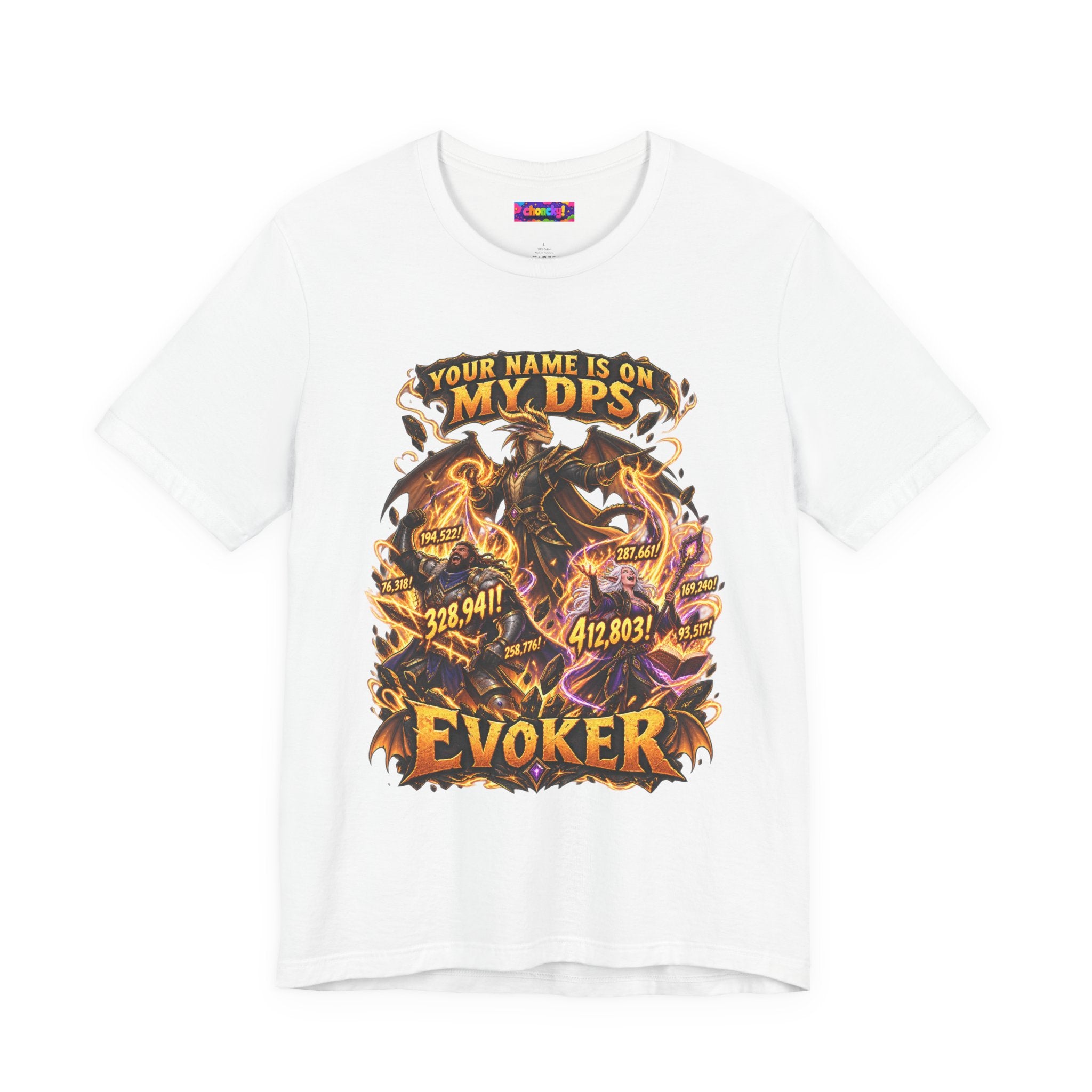 Your Name Is on My DPS Evoker graphic T-shirt product mockup