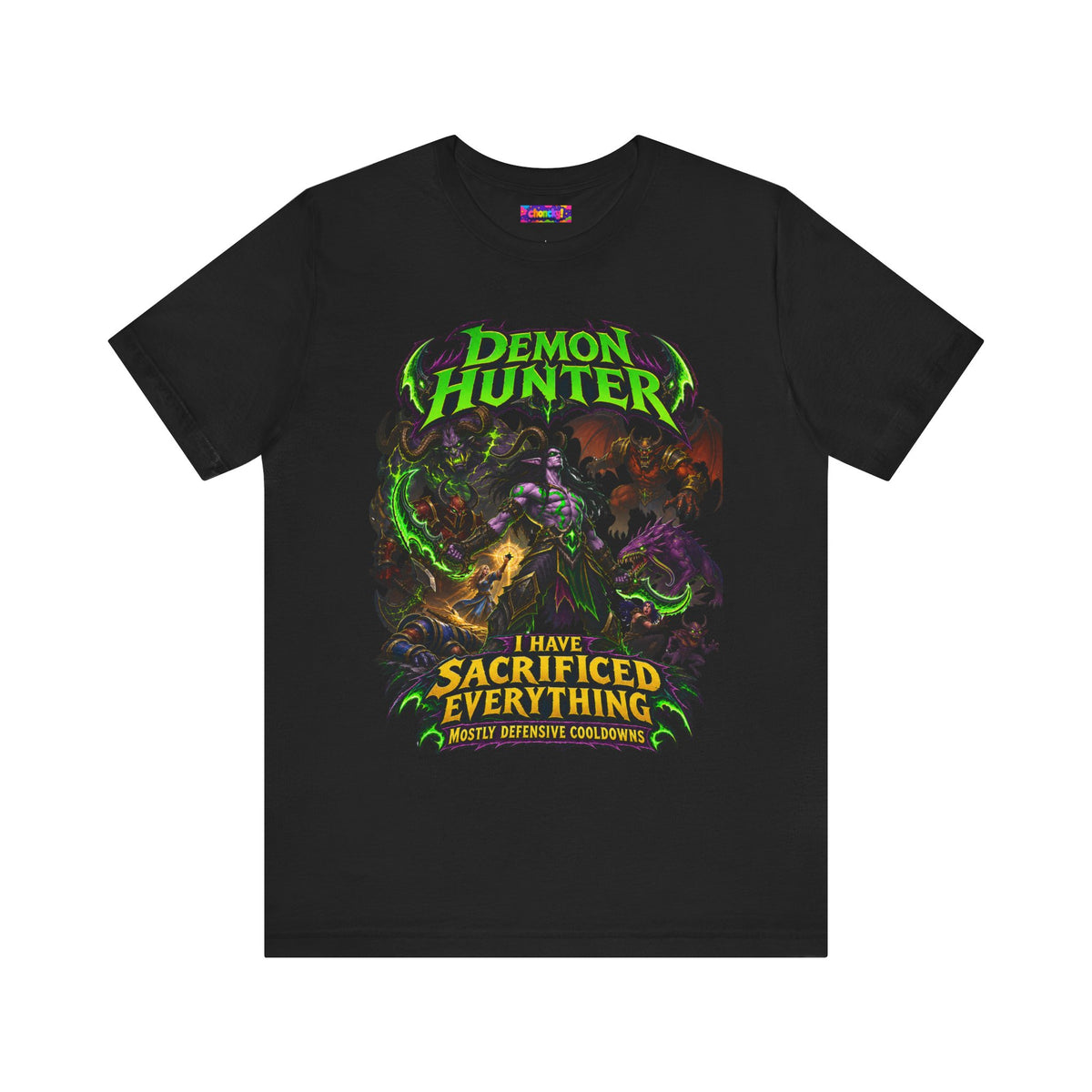 Sacrificed Everything Demon Hunter graphic T-shirt product mockup