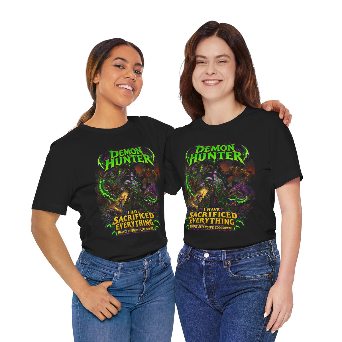 Sacrificed Everything Demon Hunter graphic T-shirt product mockup