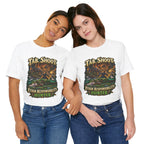 Feign Responsibility Hunter graphic T-shirt product mockup