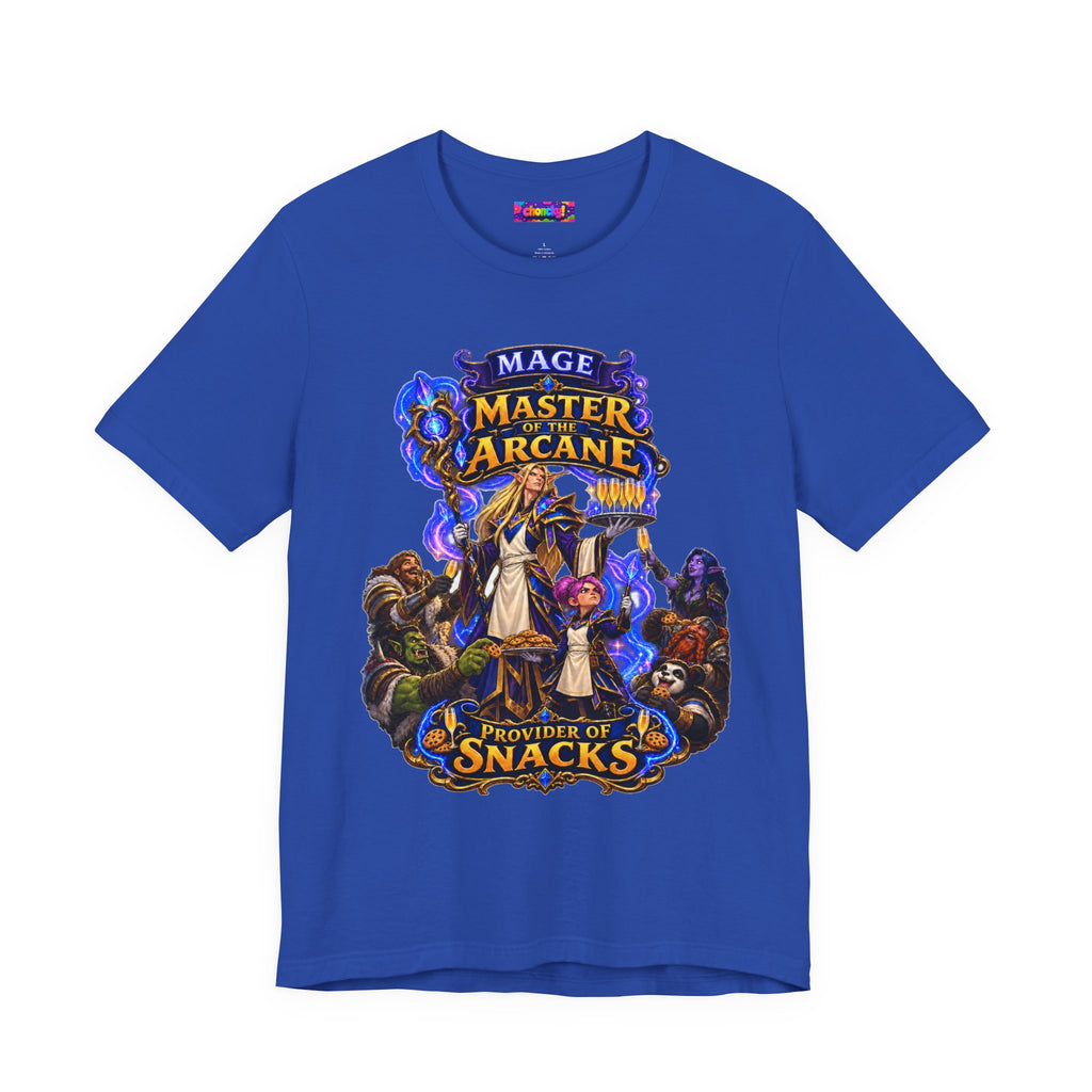 Master of the Arcane: Provider of Snacks graphic T-shirt product mockup