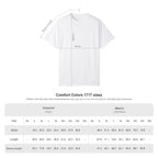 Commander's Favorite Shirt on the Citadel sci-fi graphic T-shirt, white shirt size chart.