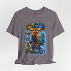 Tank Shaped Shaman graphic T-shirt product mockup
