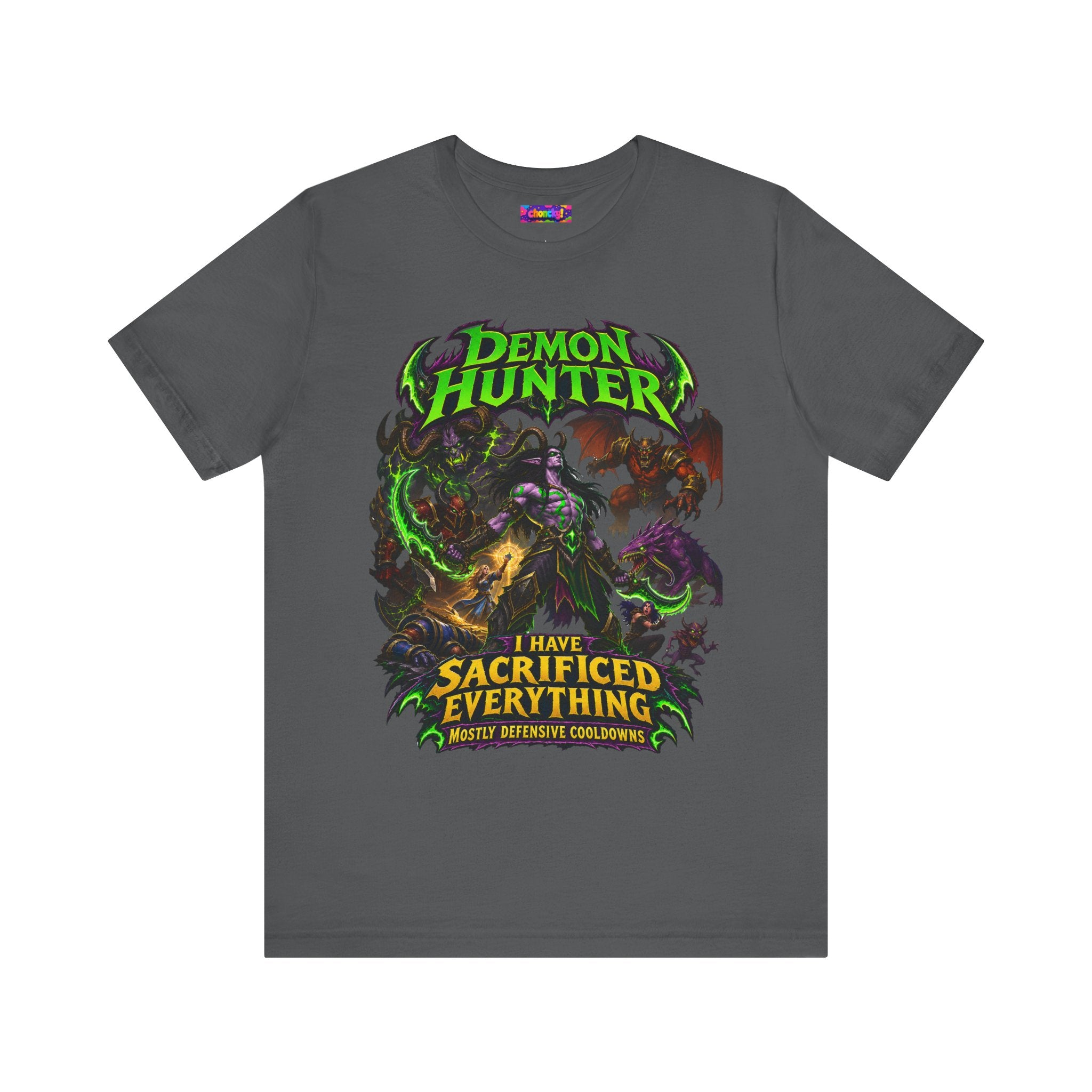 Sacrificed Everything Demon Hunter graphic T-shirt product mockup