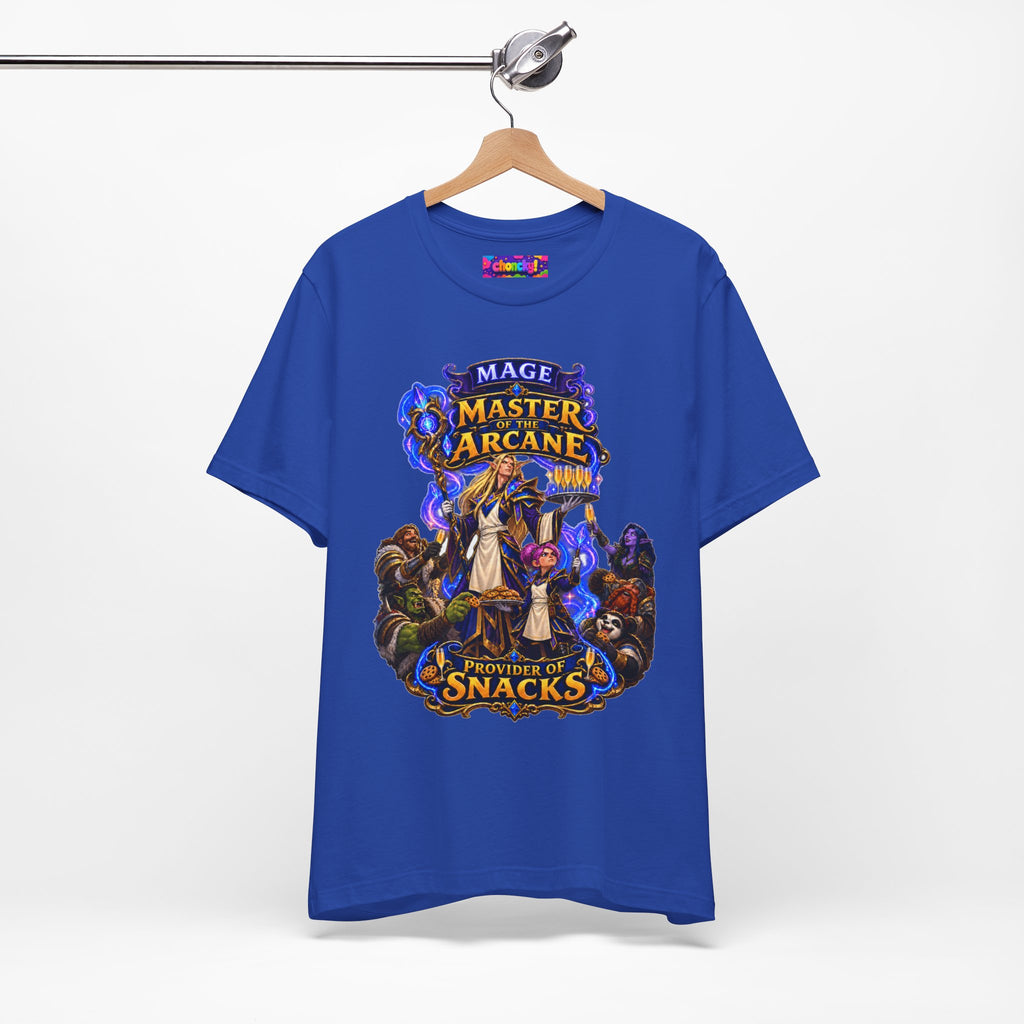 Master of the Arcane: Provider of Snacks graphic T-shirt product mockup