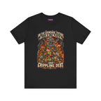 Only Plastic & Crippling Debt graphic T-shirt product mockup