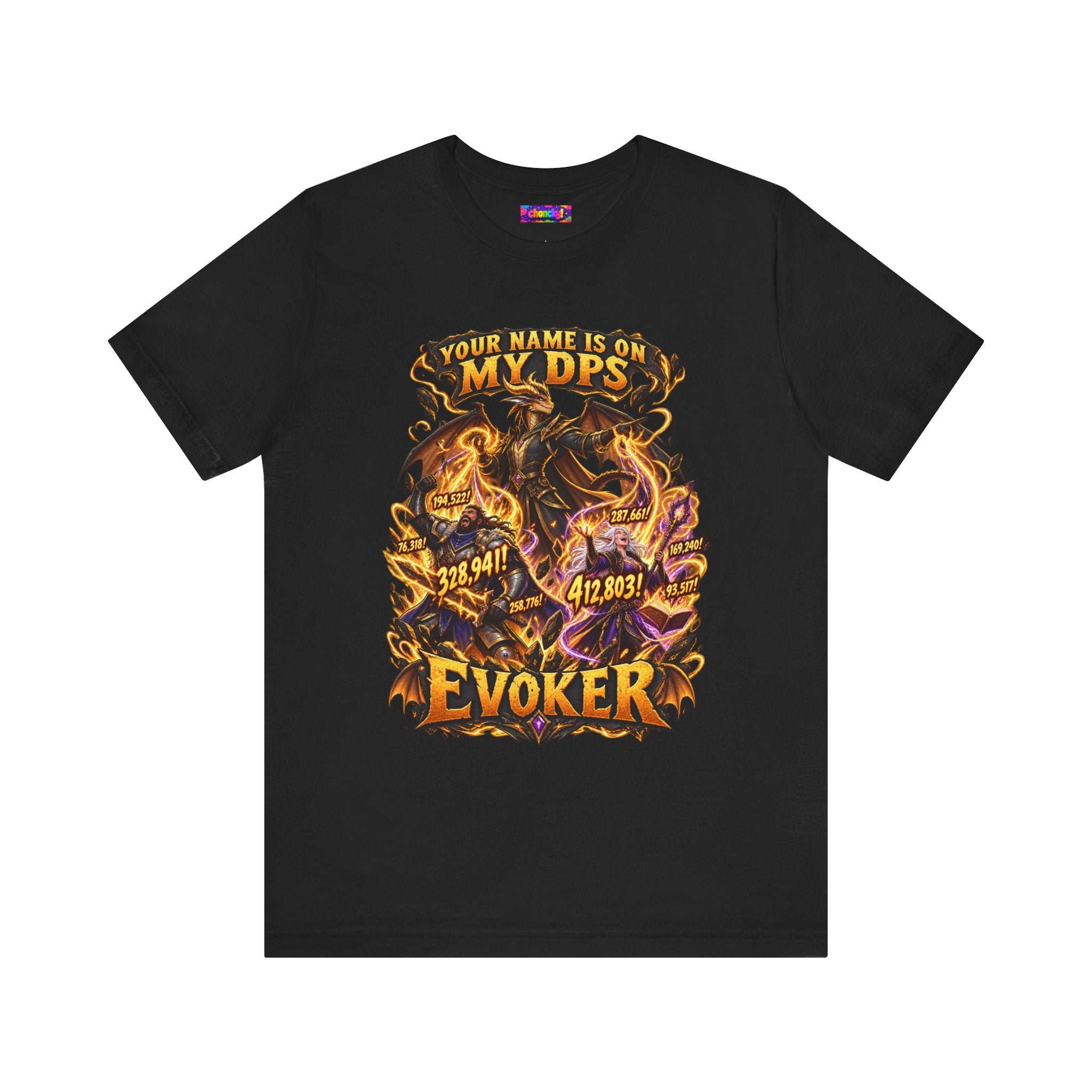 Your Name Is on My DPS Evoker graphic T-shirt product mockup
