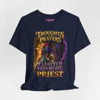 Thoughts, Prayers & Eldritch Horrors graphic T-shirt product mockup