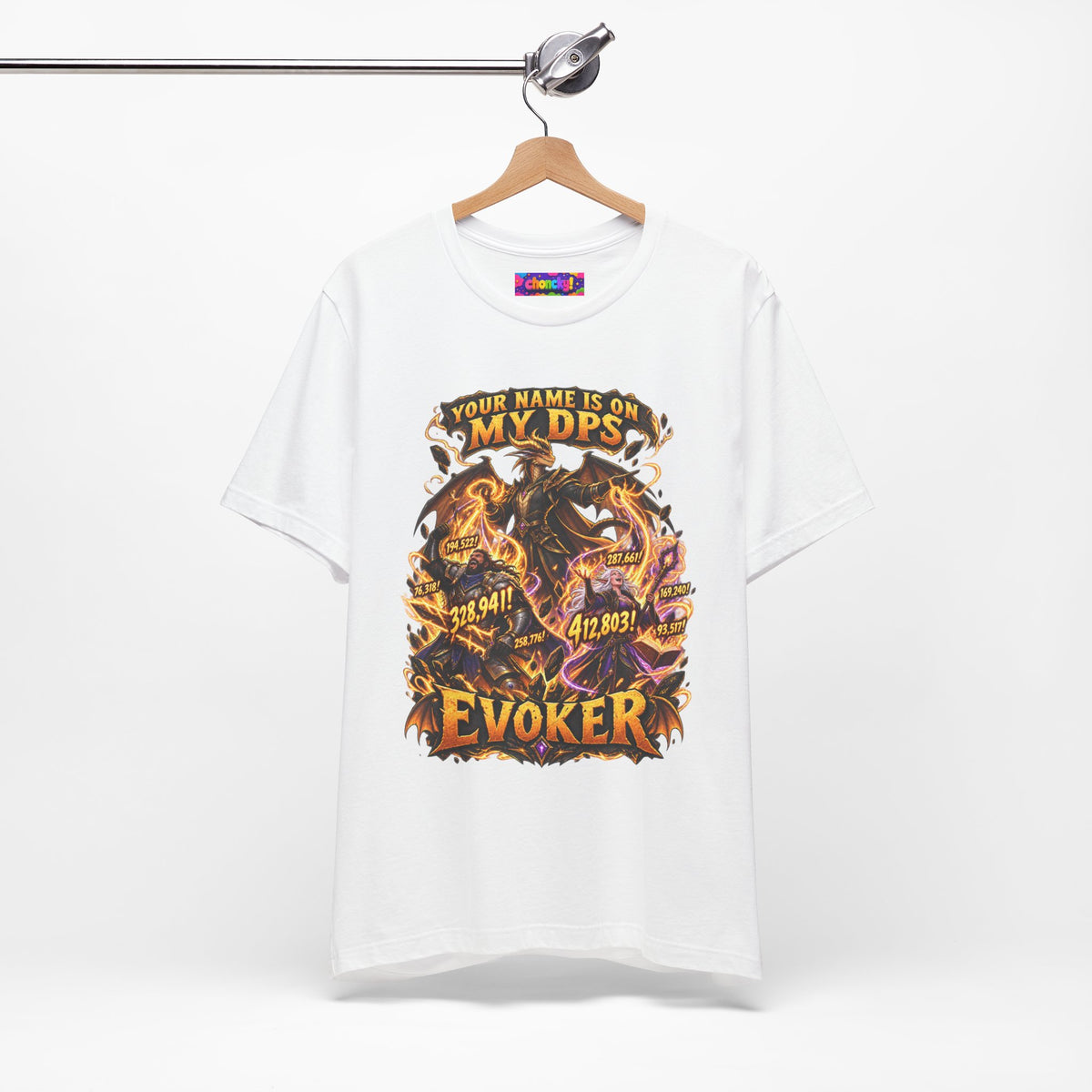 Your Name Is on My DPS Evoker graphic T-shirt product mockup