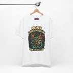 They See Me Rollin’ Monk graphic T-shirt product mockup