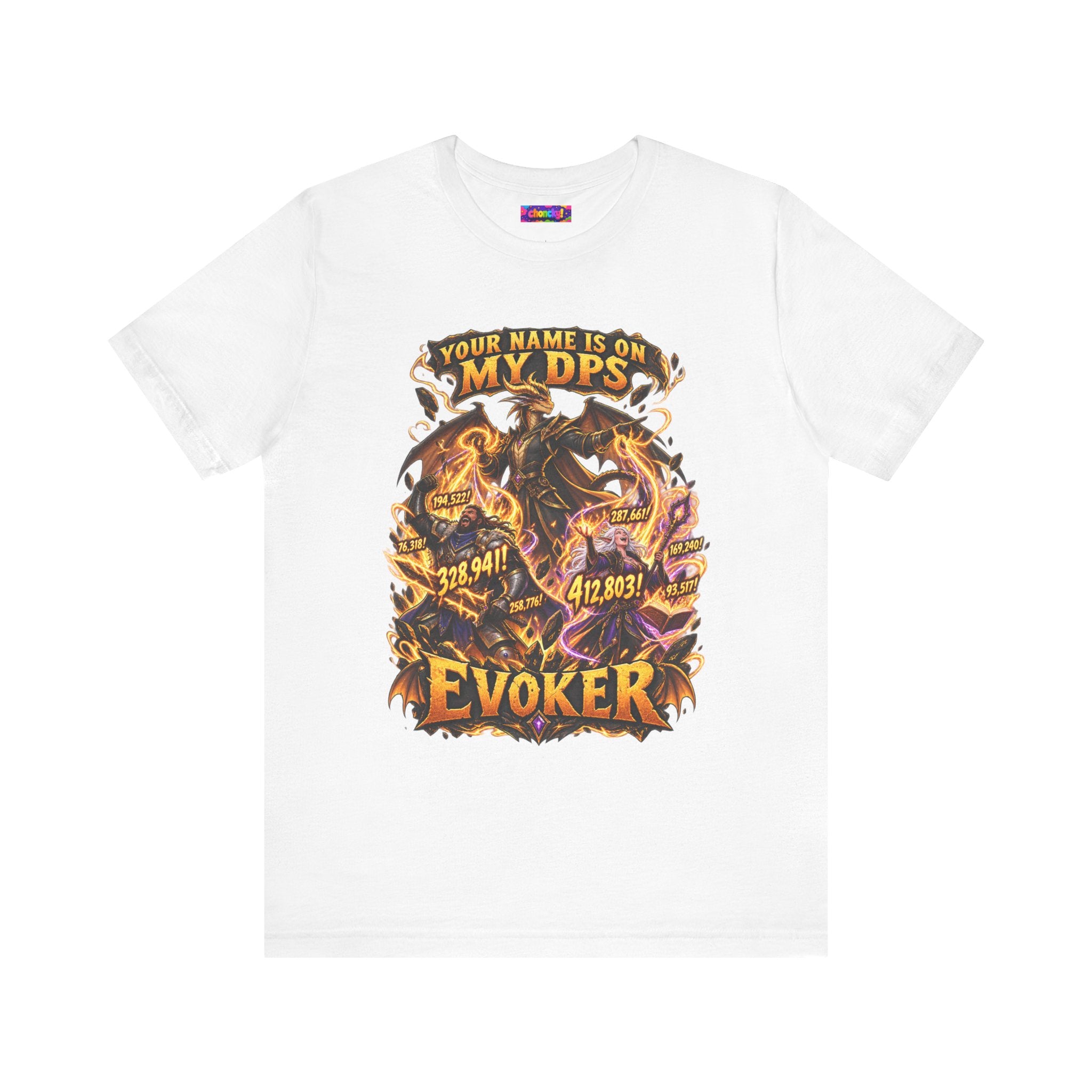Your Name Is on My DPS Evoker graphic T-shirt product mockup