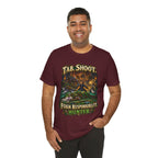Feign Responsibility Hunter graphic T-shirt product mockup