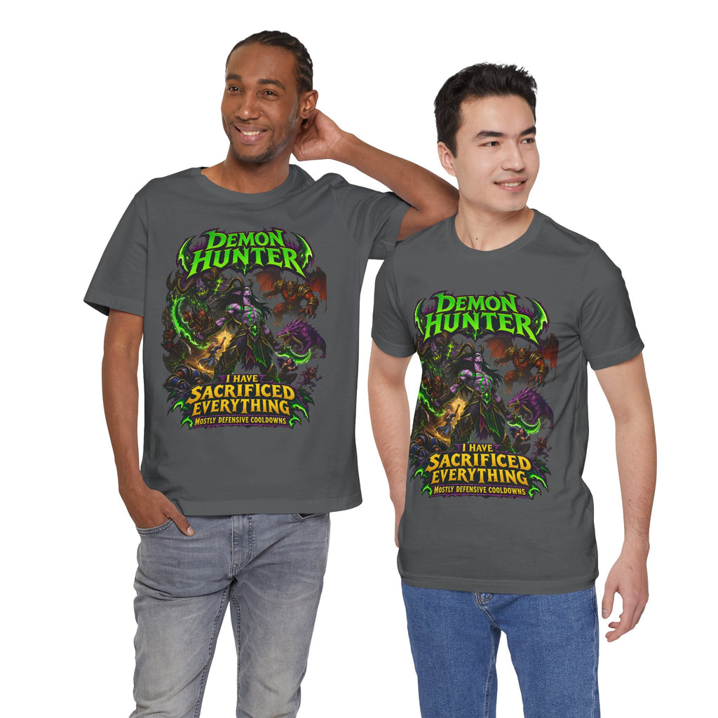 Sacrificed Everything Demon Hunter graphic T-shirt product mockup