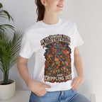 Only Plastic & Crippling Debt graphic T-shirt product mockup