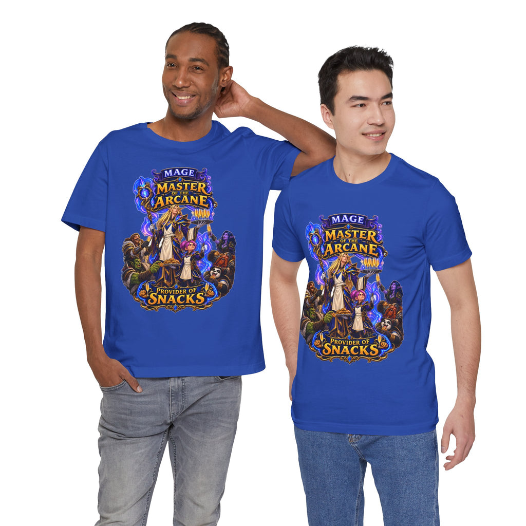 Master of the Arcane: Provider of Snacks graphic T-shirt product mockup