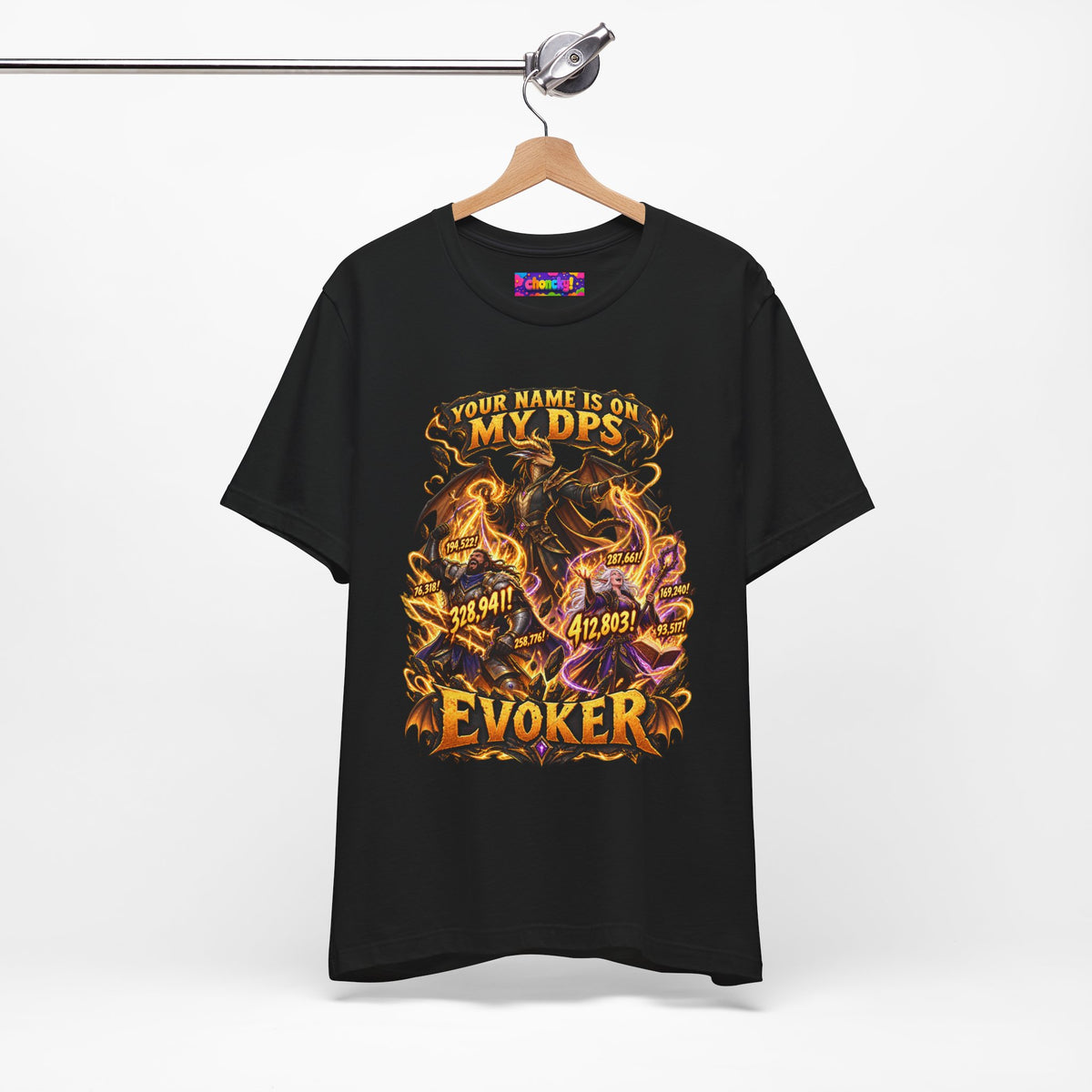Your Name Is on My DPS Evoker graphic T-shirt product mockup
