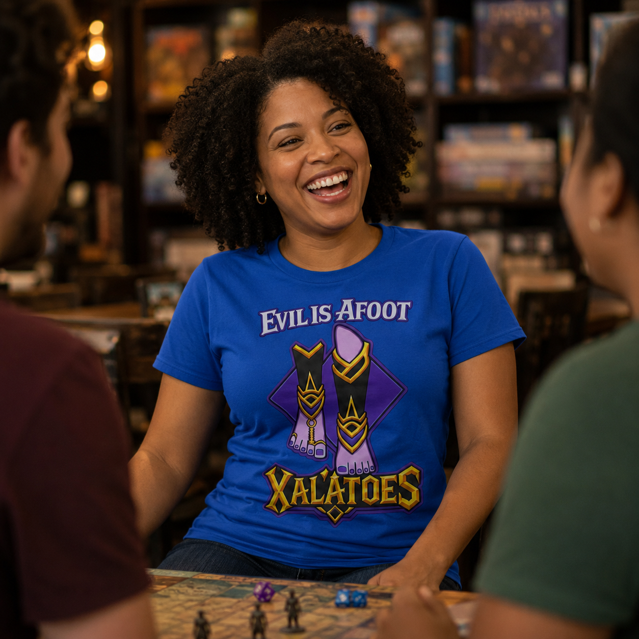 Evil is Afoot Xalatoes T-shirt | Fantasy Feet Character Graphic