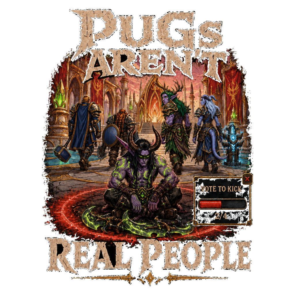PUGs Aren’t Real People T-shirt design artwork
