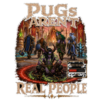 PUGs Aren’t Real People T-shirt design artwork