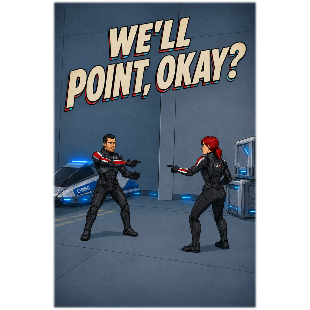 We’ll Point, Okay? T-shirt design artwork