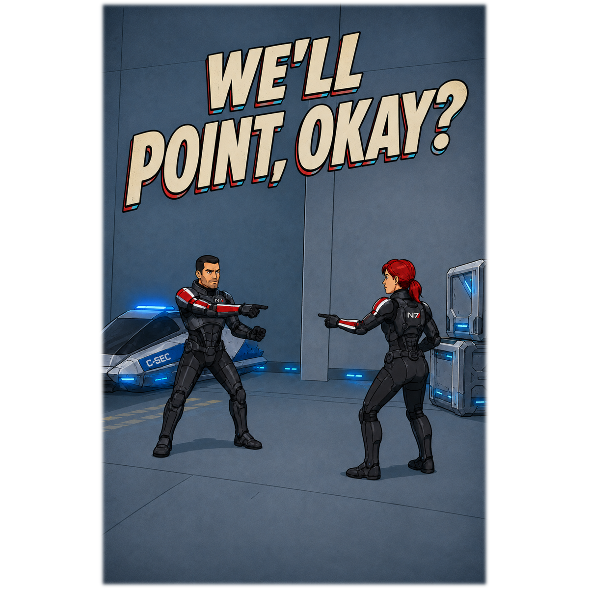 We’ll Point, Okay? T-shirt design artwork