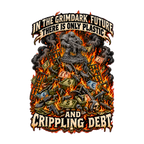 Only Plastic & Crippling Debt graphic T-shirt product mockup