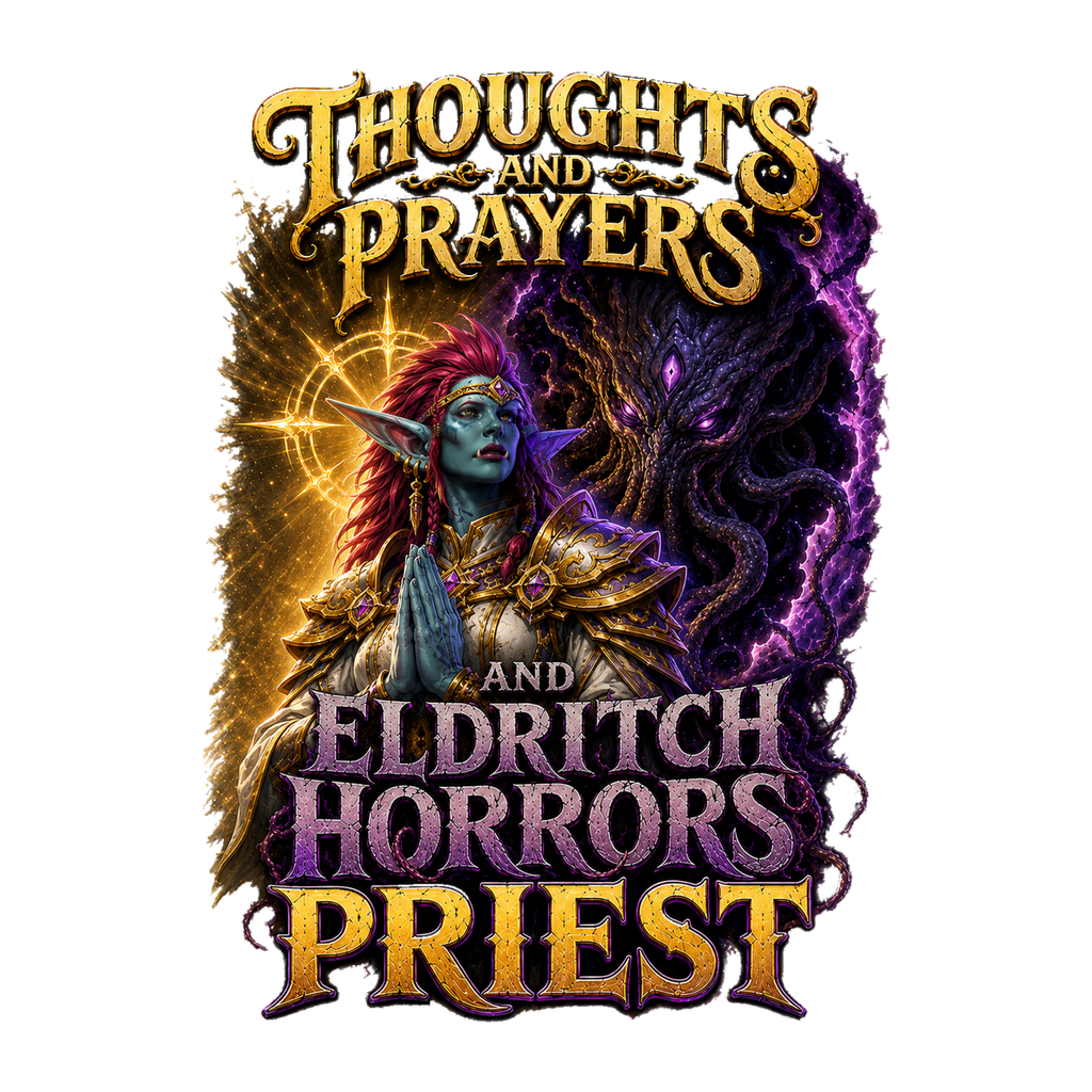 Thoughts, Prayers & Eldritch Horrors Priest T-Shirt