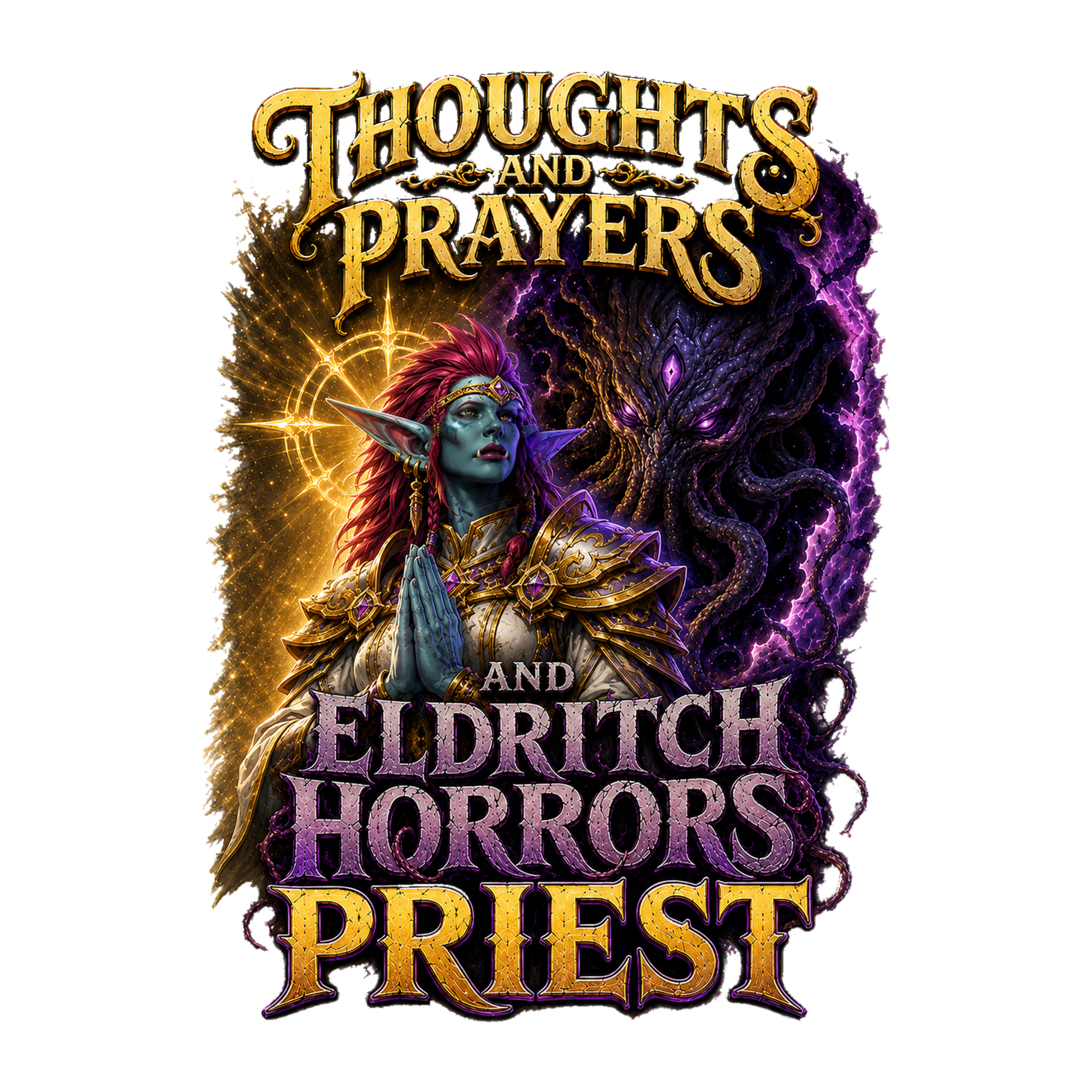 Thoughts, Prayers & Eldritch Horrors Priest T-Shirt