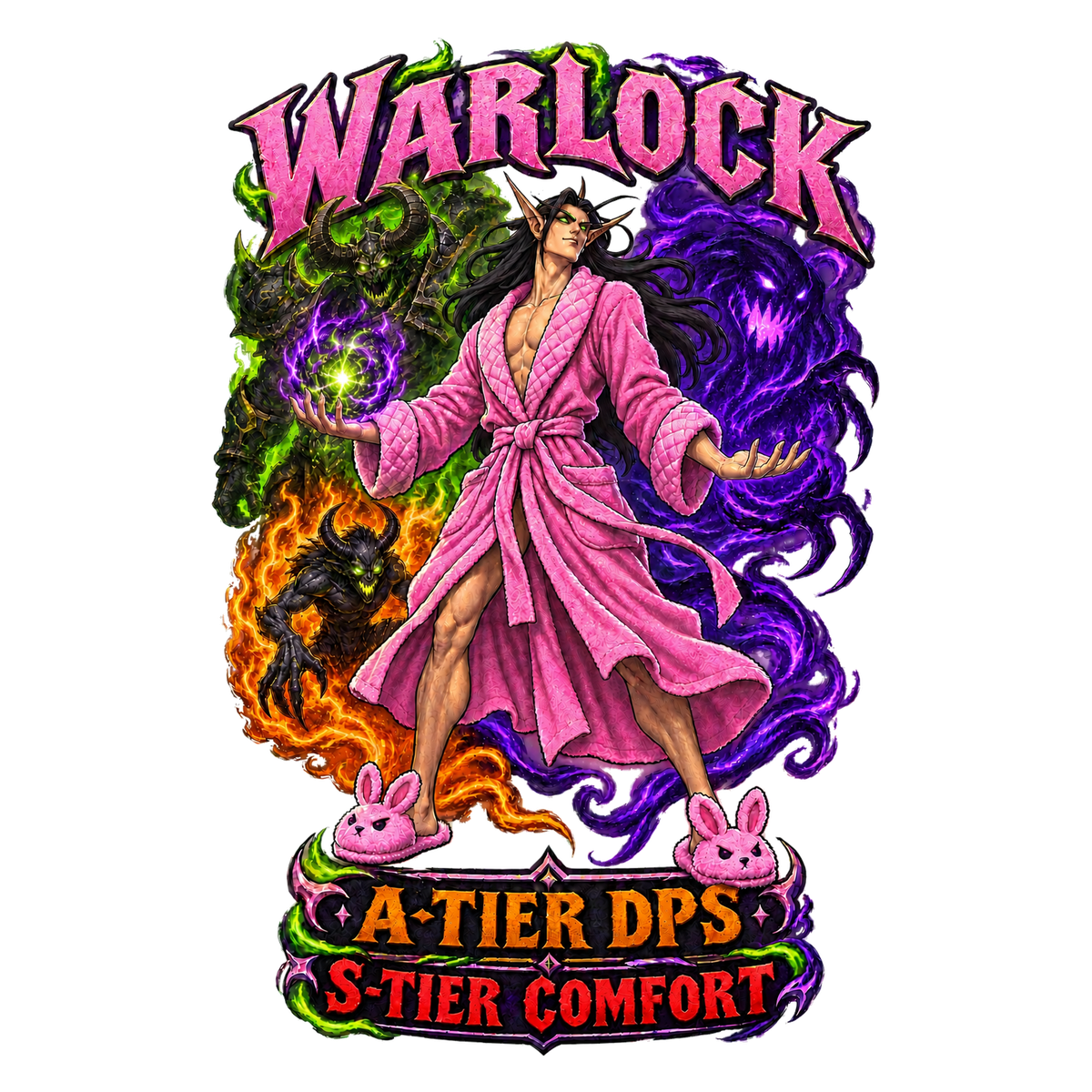 Warlock Comfort T-shirt design artwork